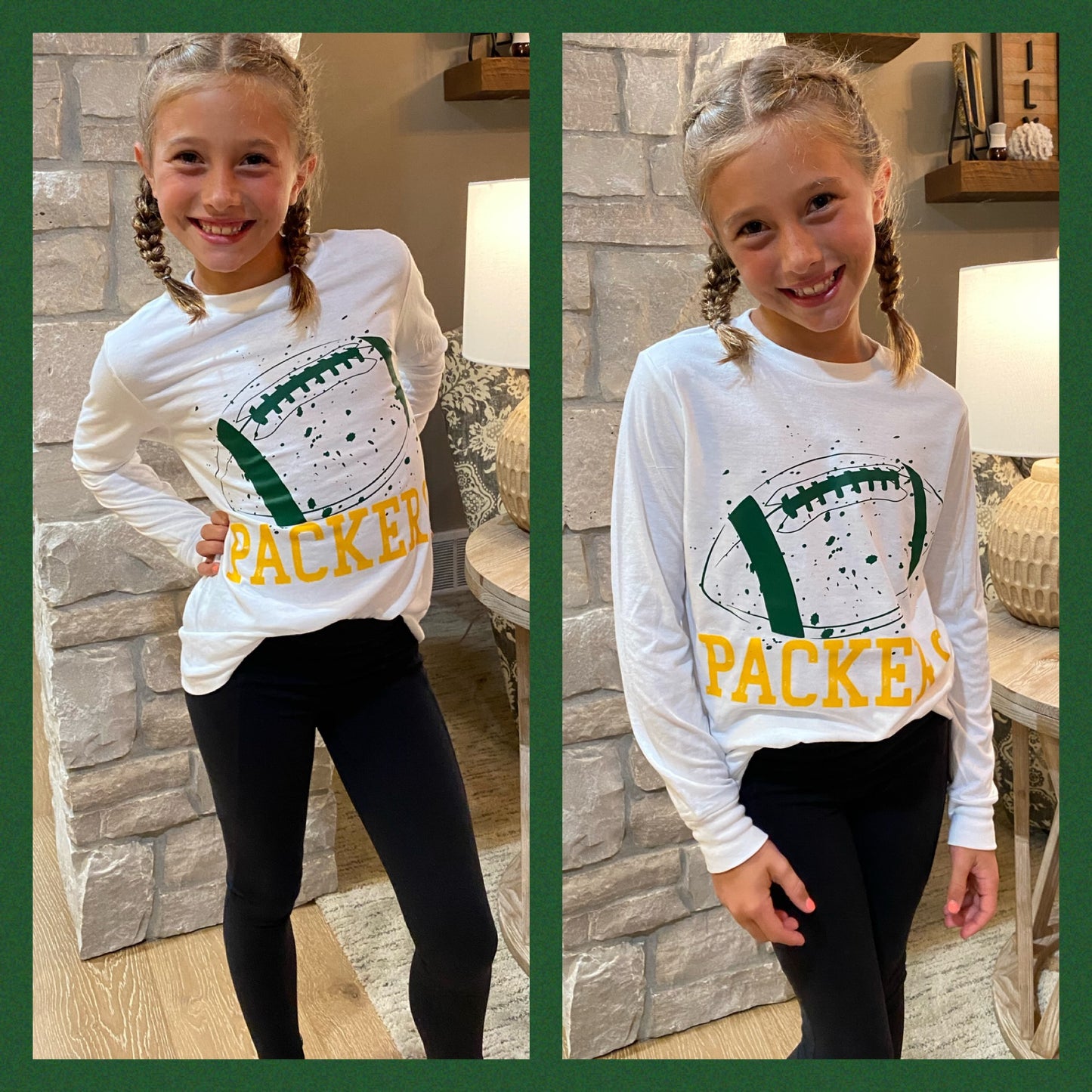 Packers Youth White Long Sleeve