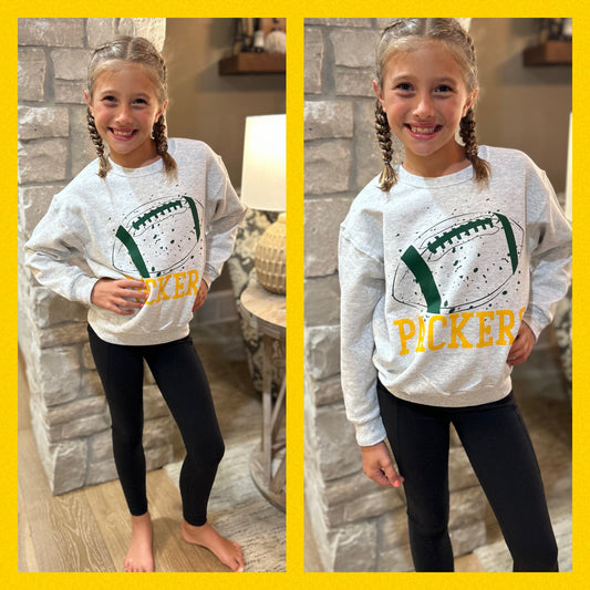 Packers Youth Ash Crewneck