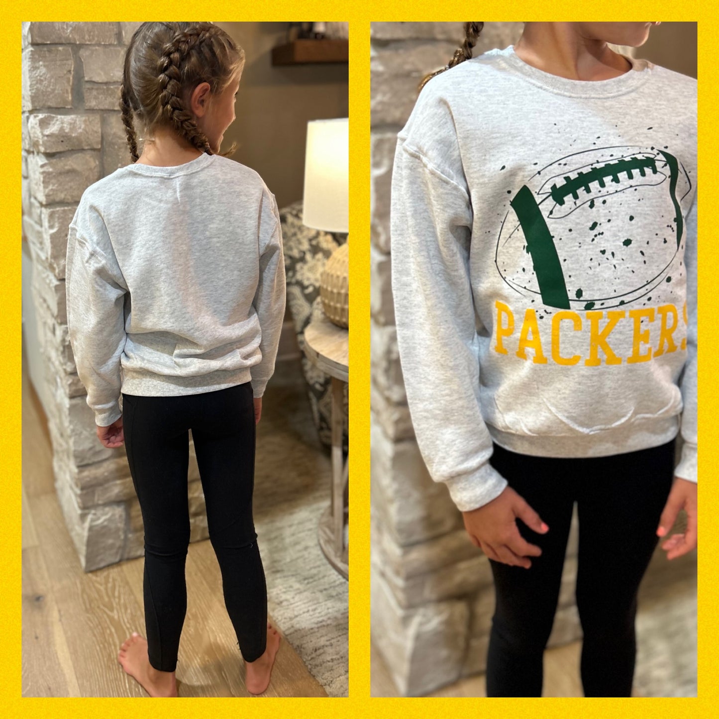 Packers Youth Ash Crewneck