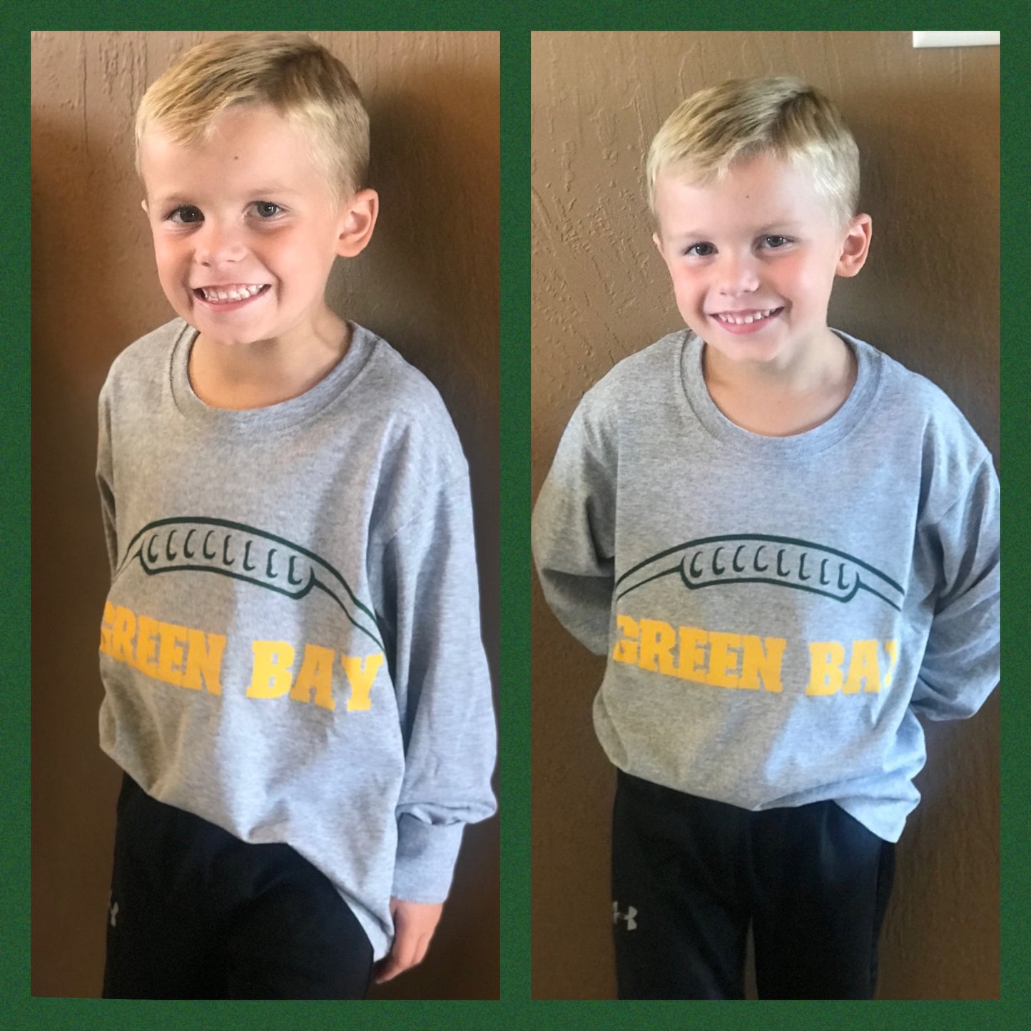 Packers Youth Grey Long Sleeve