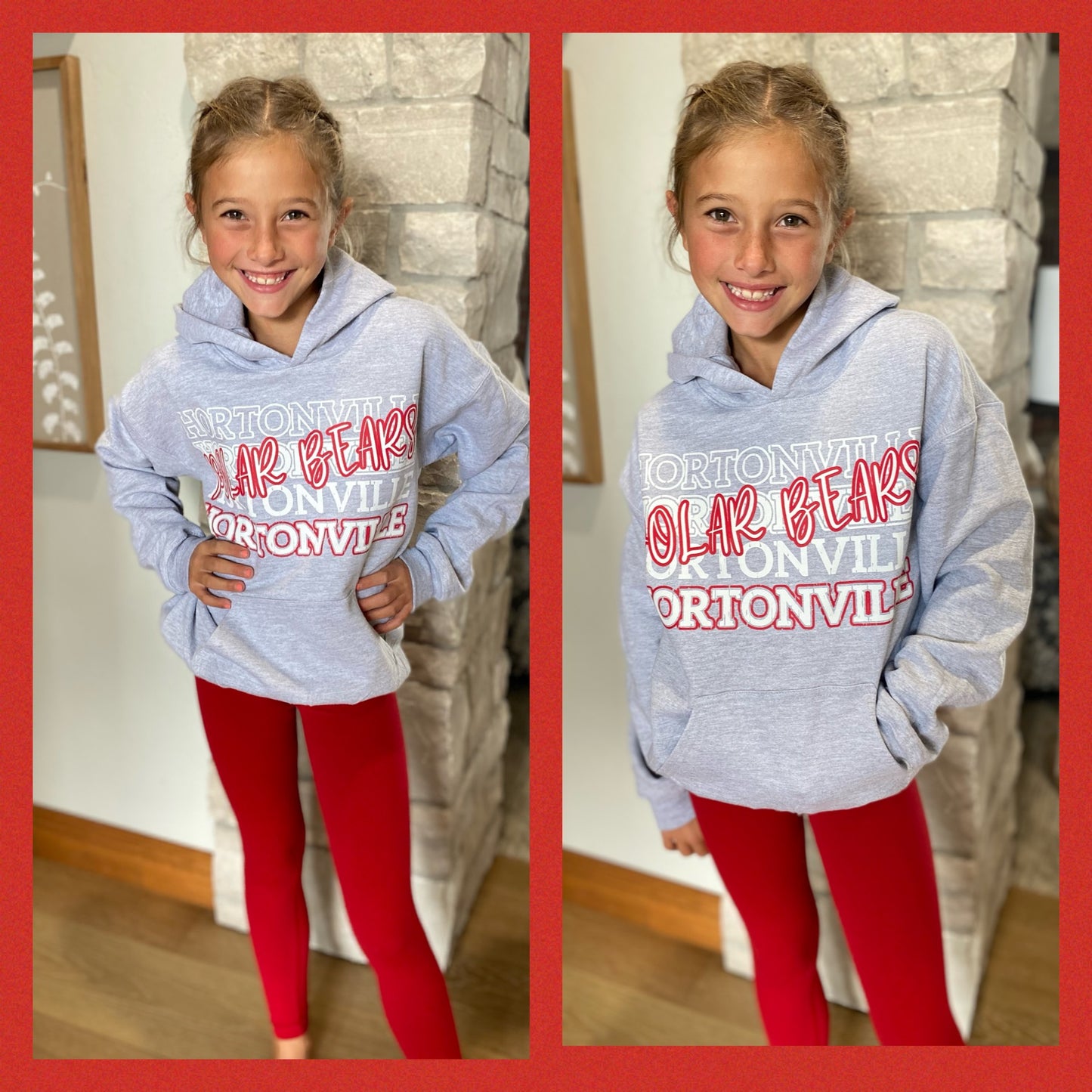 Hortonville Youth Grey Hoodie