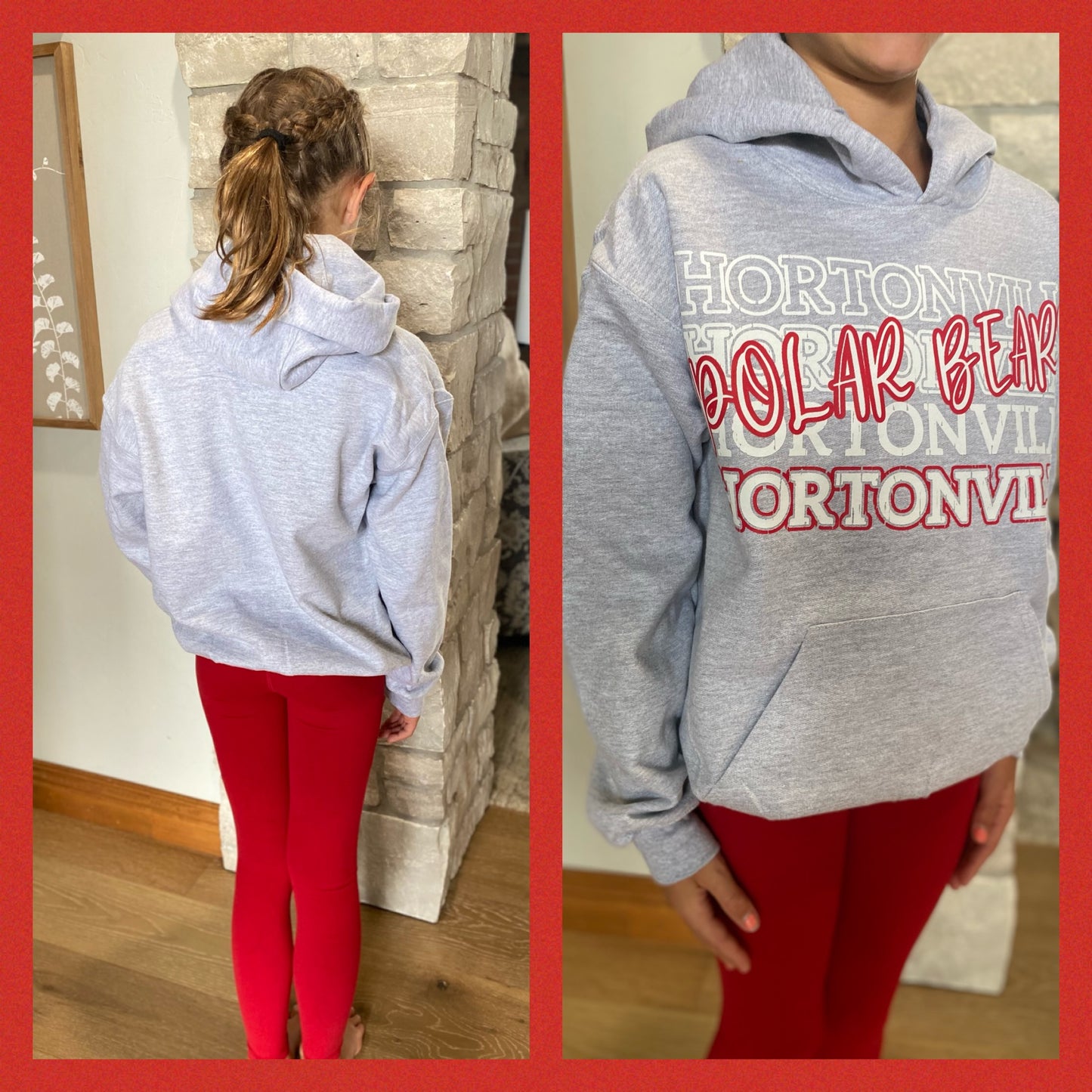 Hortonville Youth Grey Hoodie