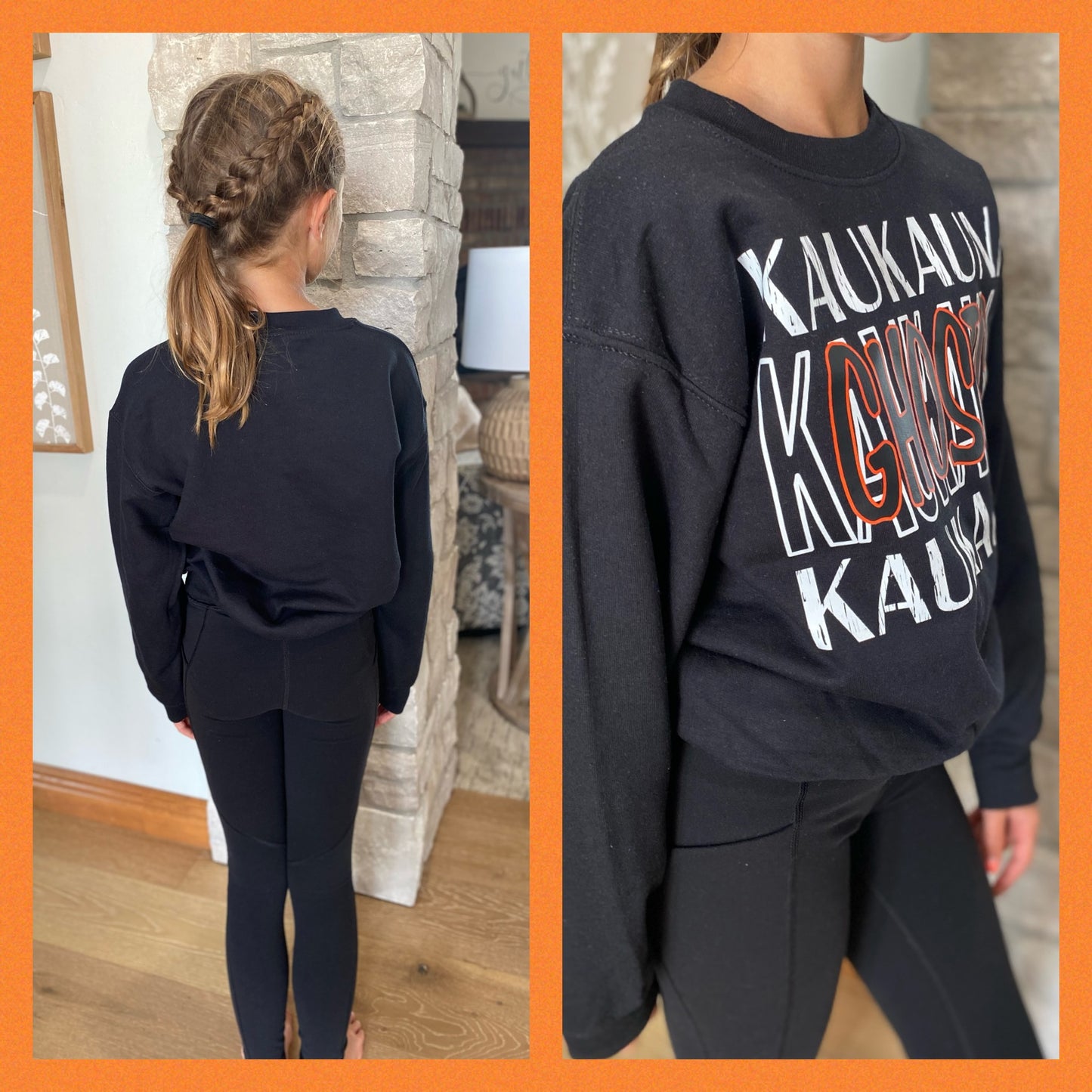 Kaukauna Youth Black Crewneck