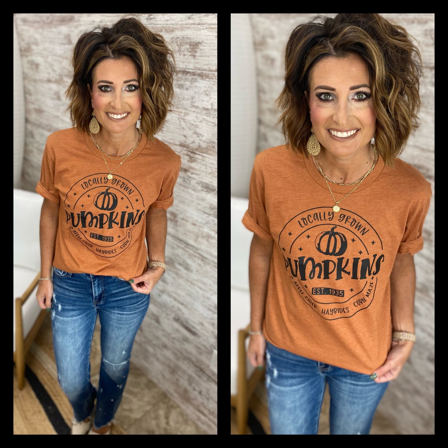 "Locally Grown Pumpkin" Bella Graphic Tee