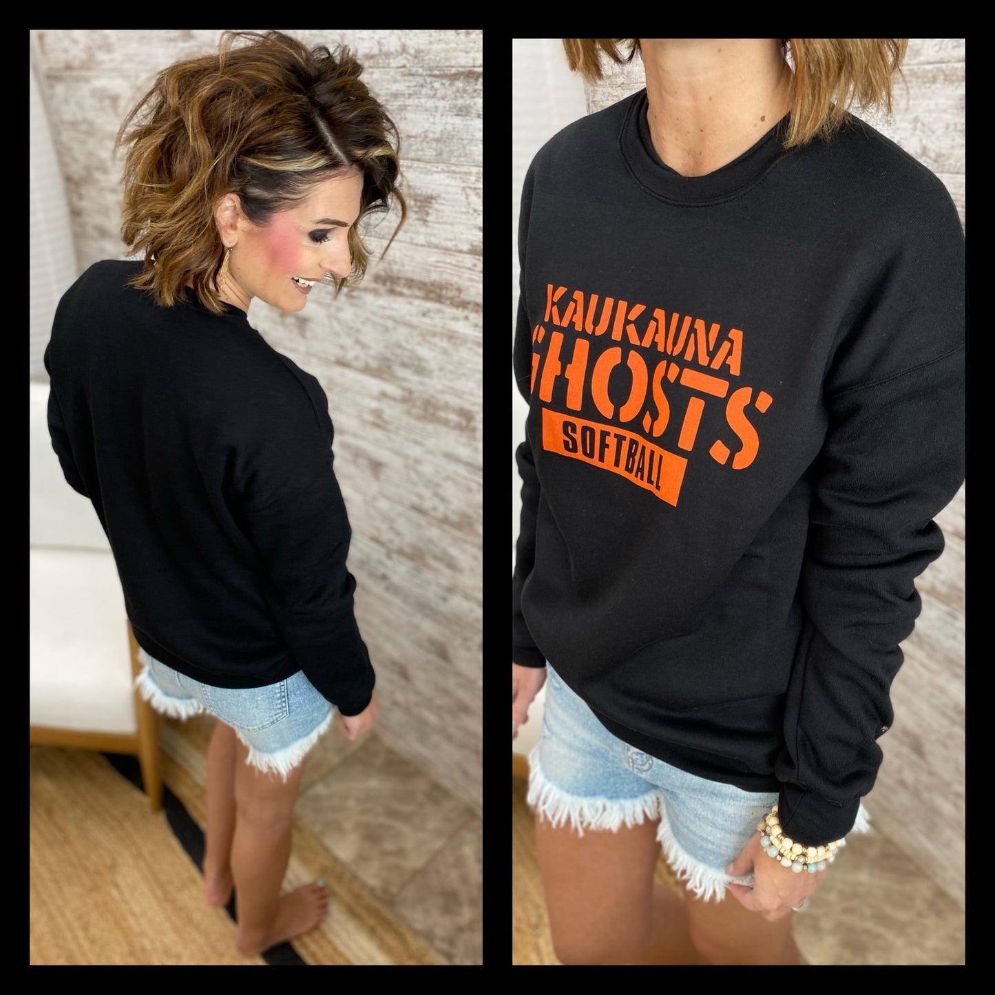 Kaukauna Softball Black Crewneck