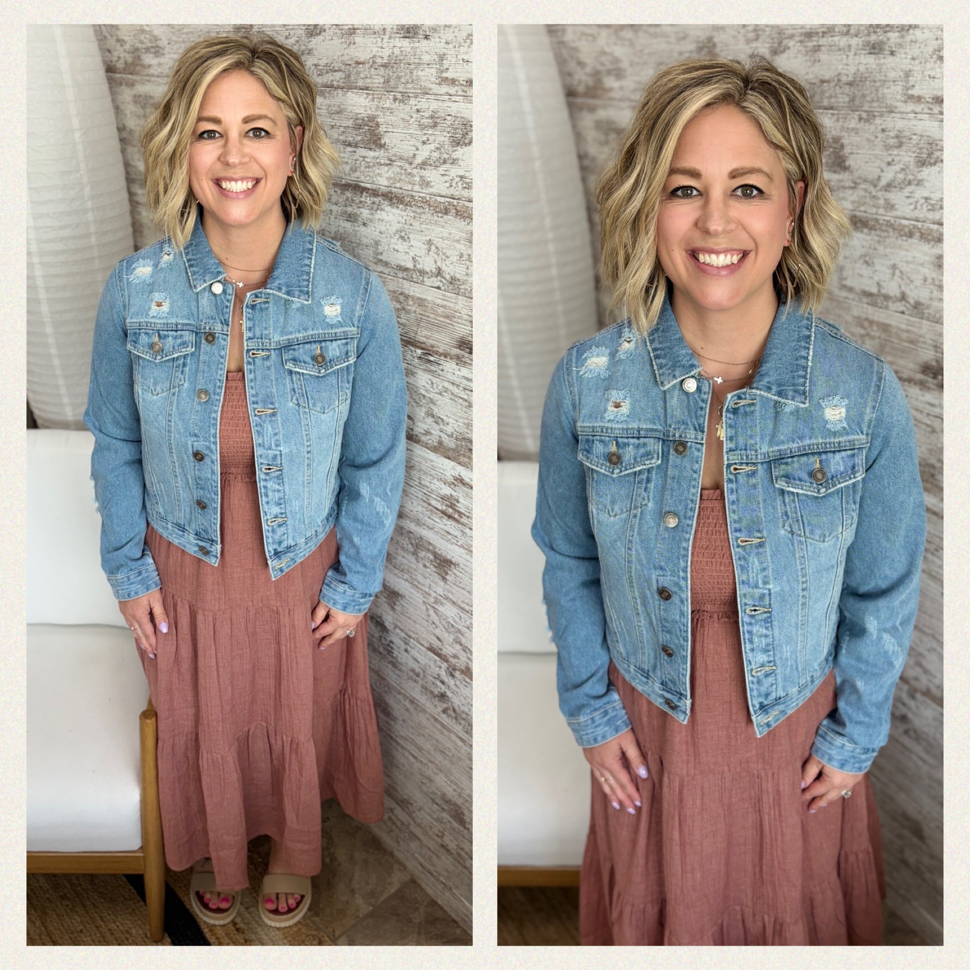 Kancan Stone Wash Denim Jacket