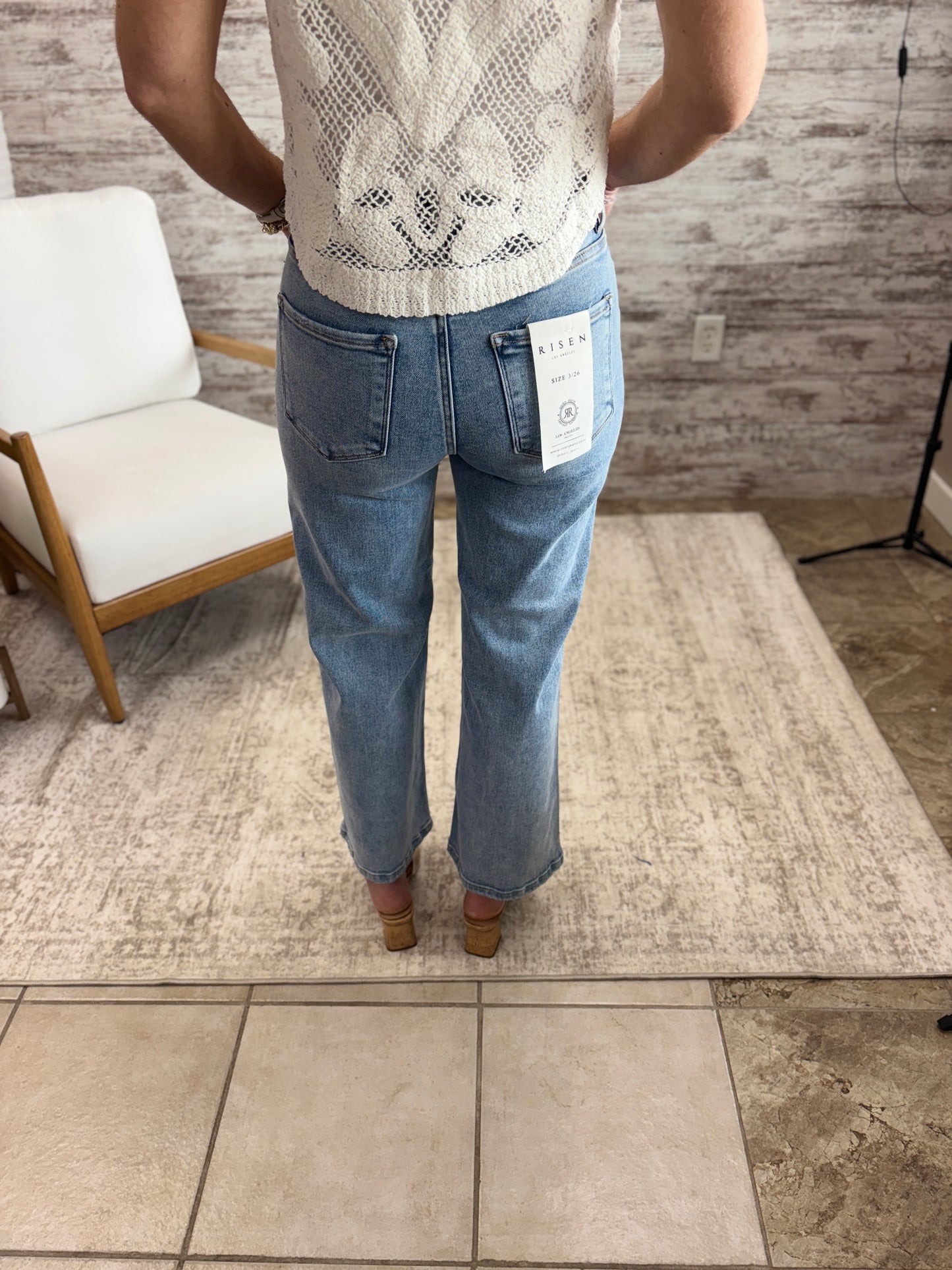 Risen Tummy Control Cropped Wide Jean RDP5936