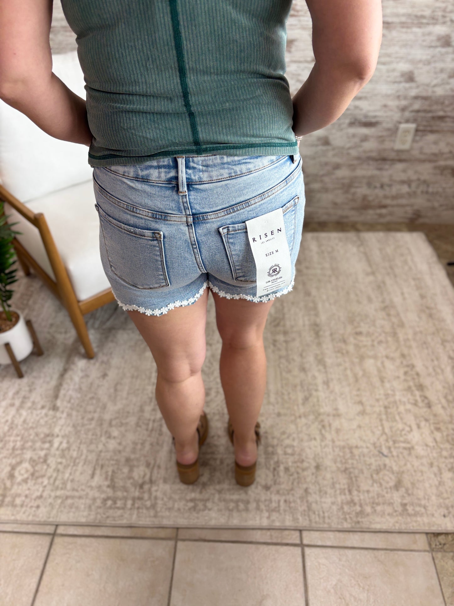 Risen Floral Hem Shorts RDS6592