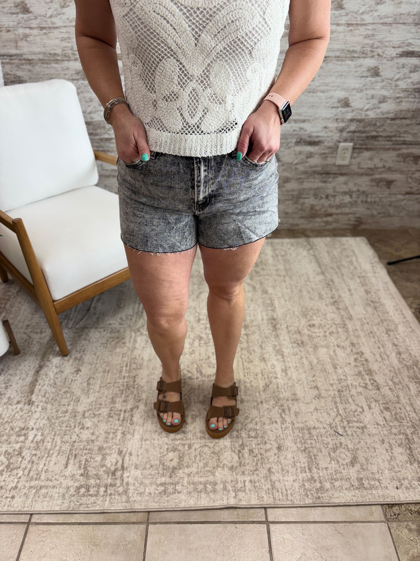 Mica Acid Grey Shorts MDP-G3066GR **Restocked**