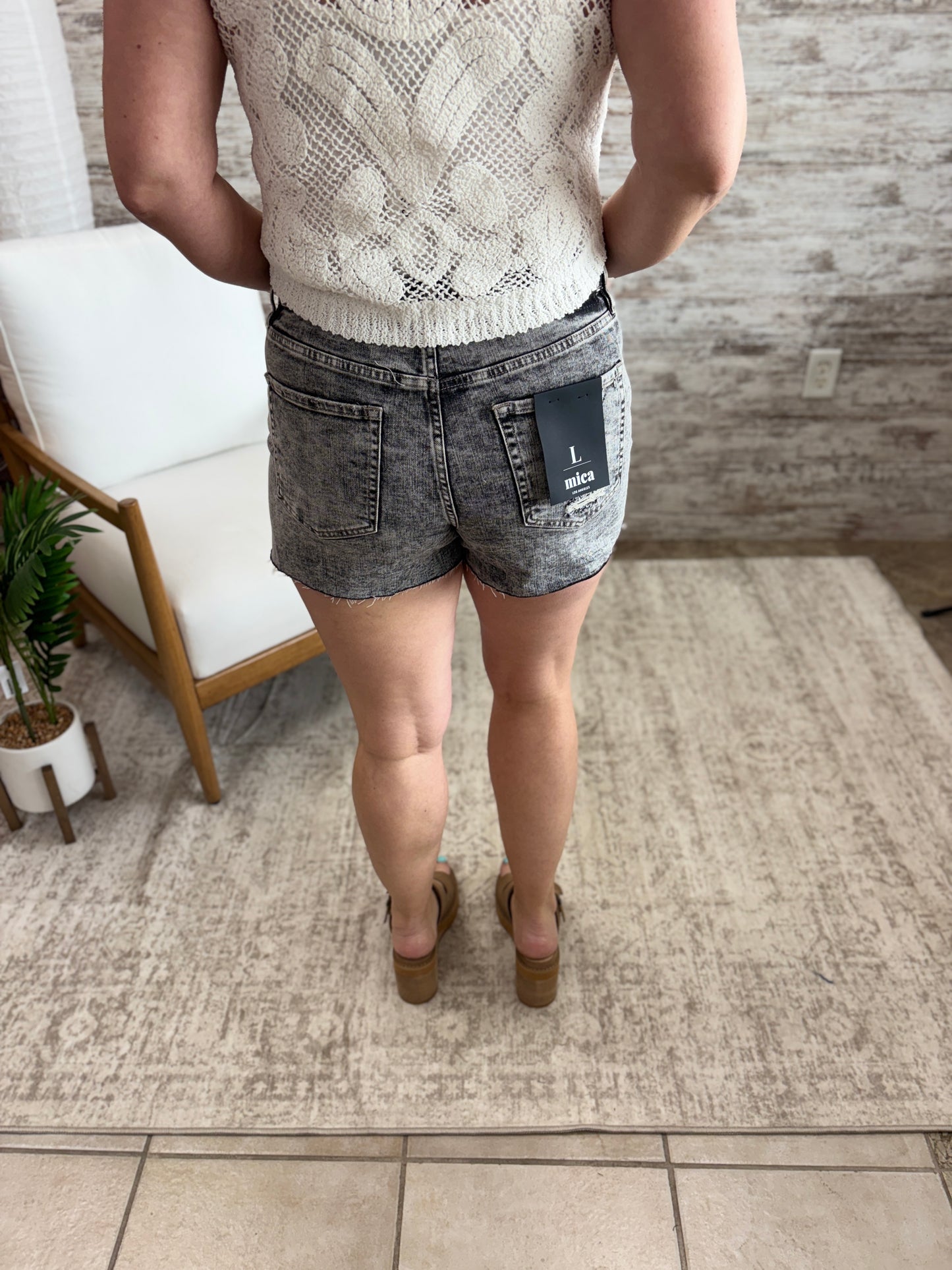 Mica Acid Grey Shorts MDP-G3066GR **Restocked**