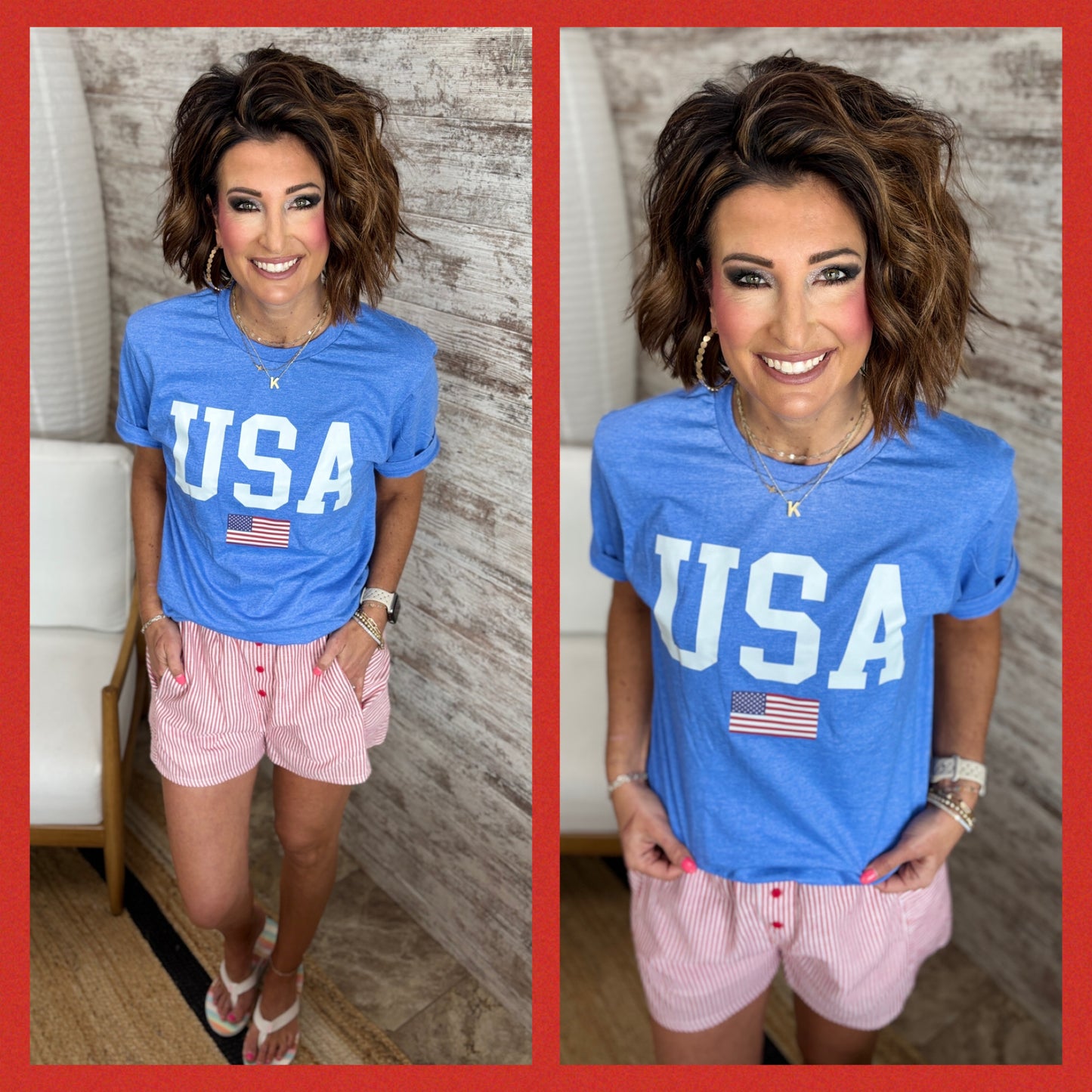 USA Gildan Softstyle Heathered Unisex Tee ~ 2 colors