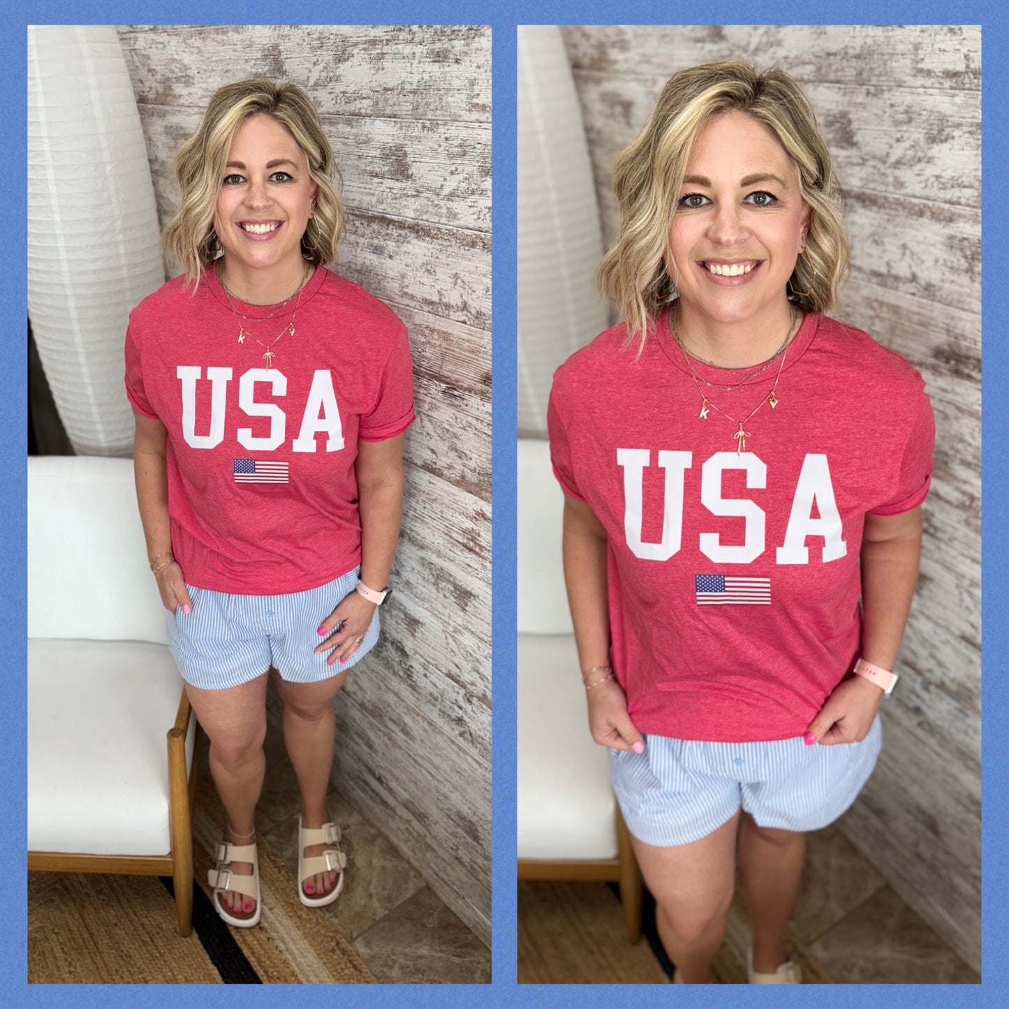 USA Gildan Softstyle Heathered Unisex Tee ~ 2 colors