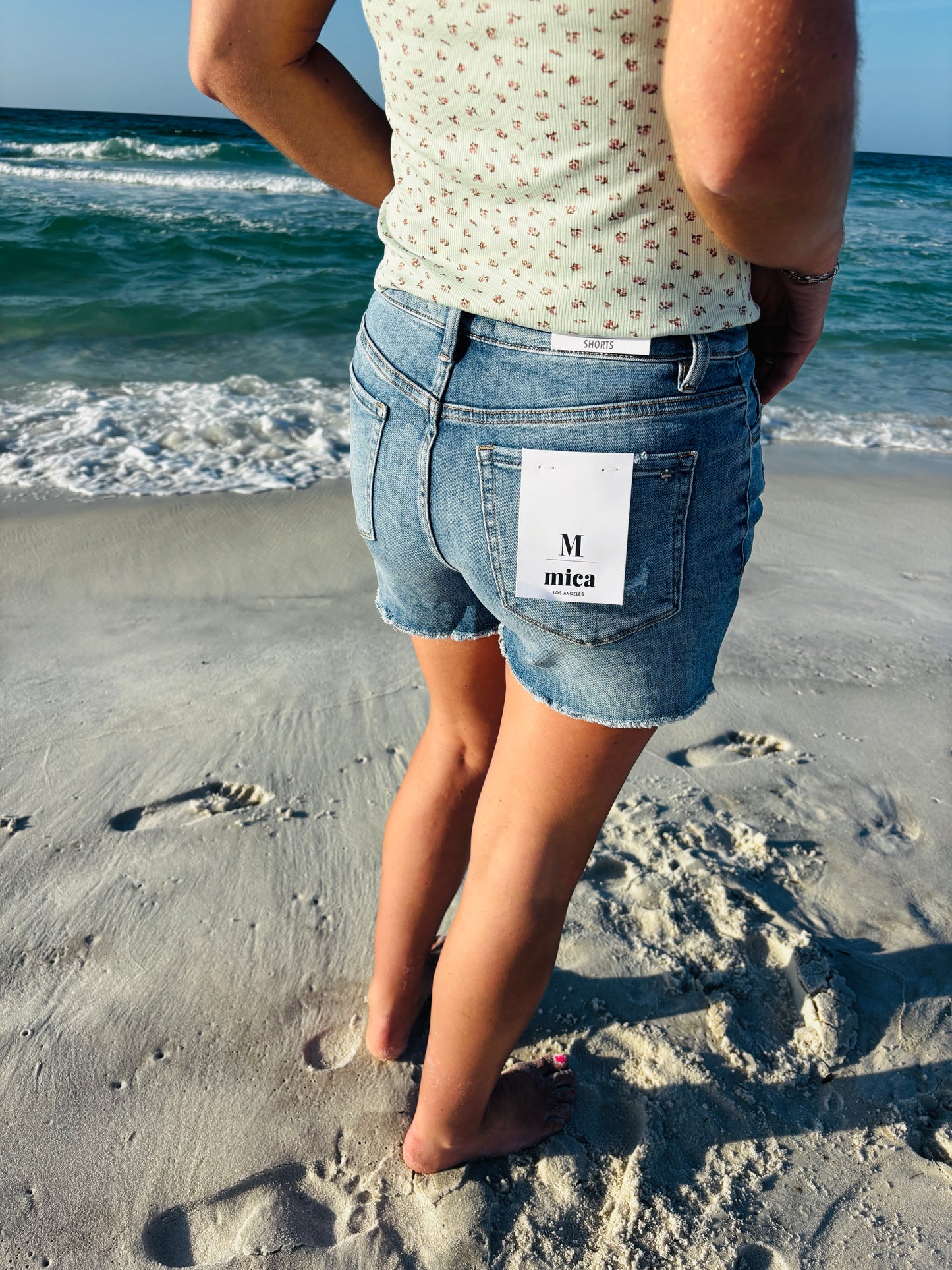 Mica High Rise Distressed Shorts MDP-H179M **Restocked**