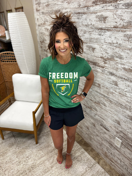Freedom Irish Softball Bella  Tee~ Youth and Adult~ 2 Colors