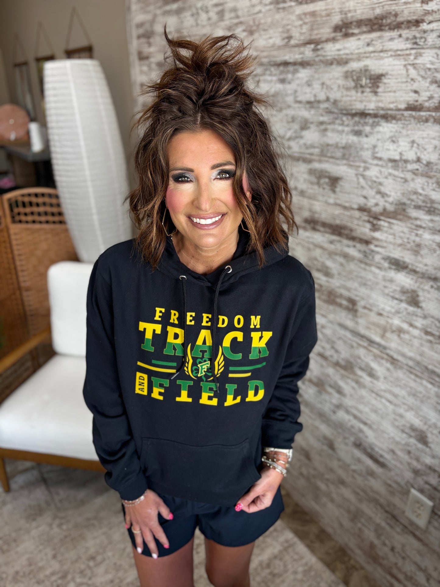 Freedom Track & Field Port & Company Black Hoodie