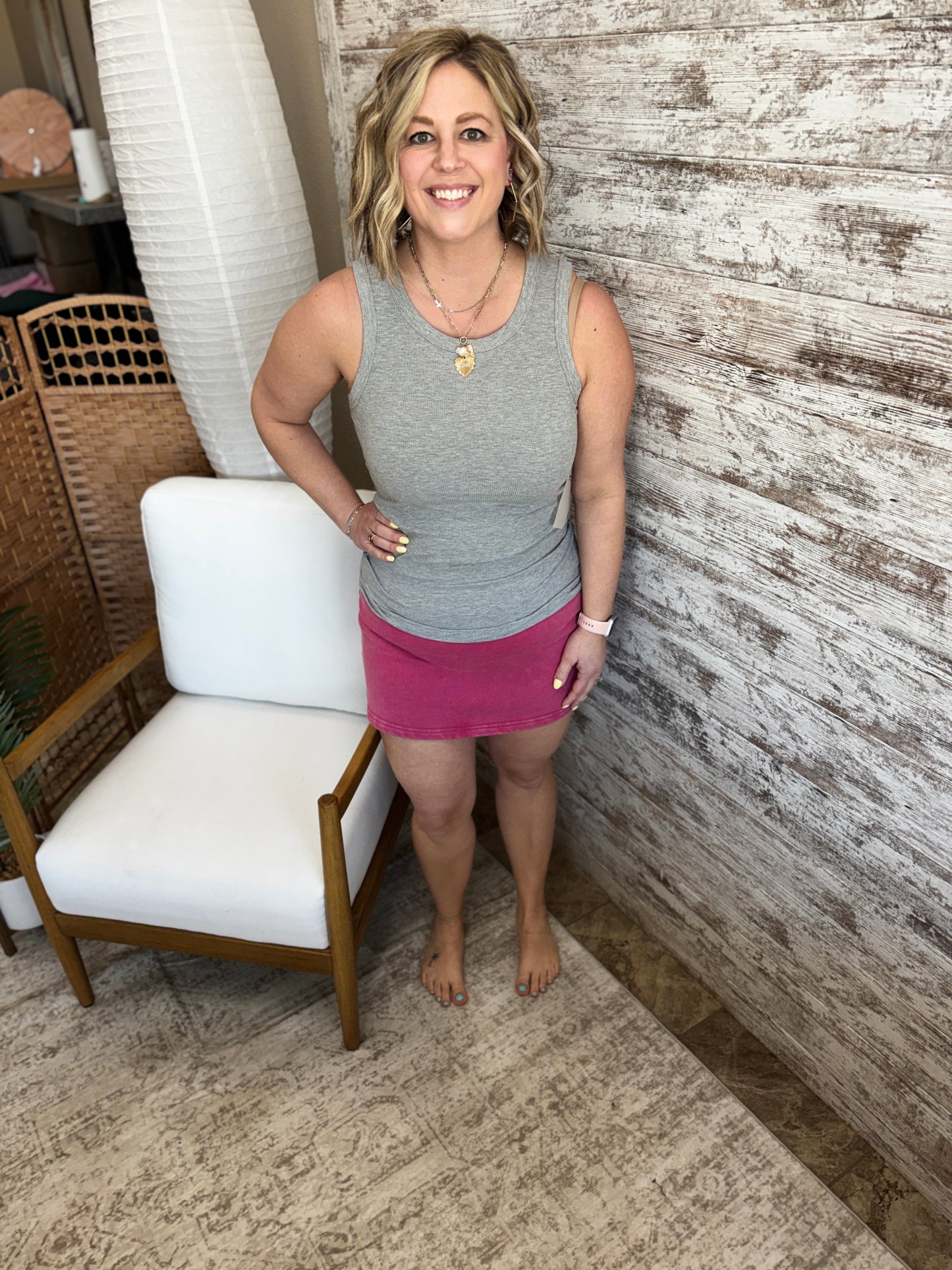 Plum Pink Active Skort