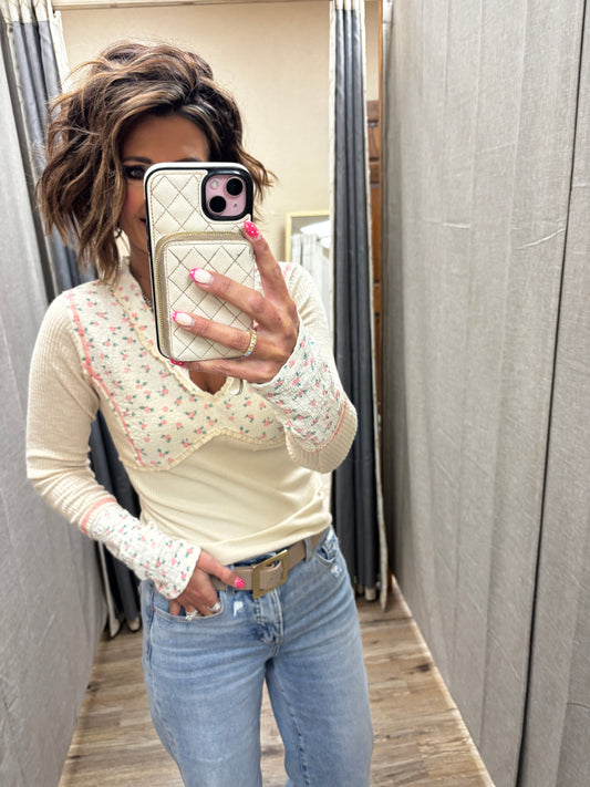 Oatmeal Floral Long Sleeve
