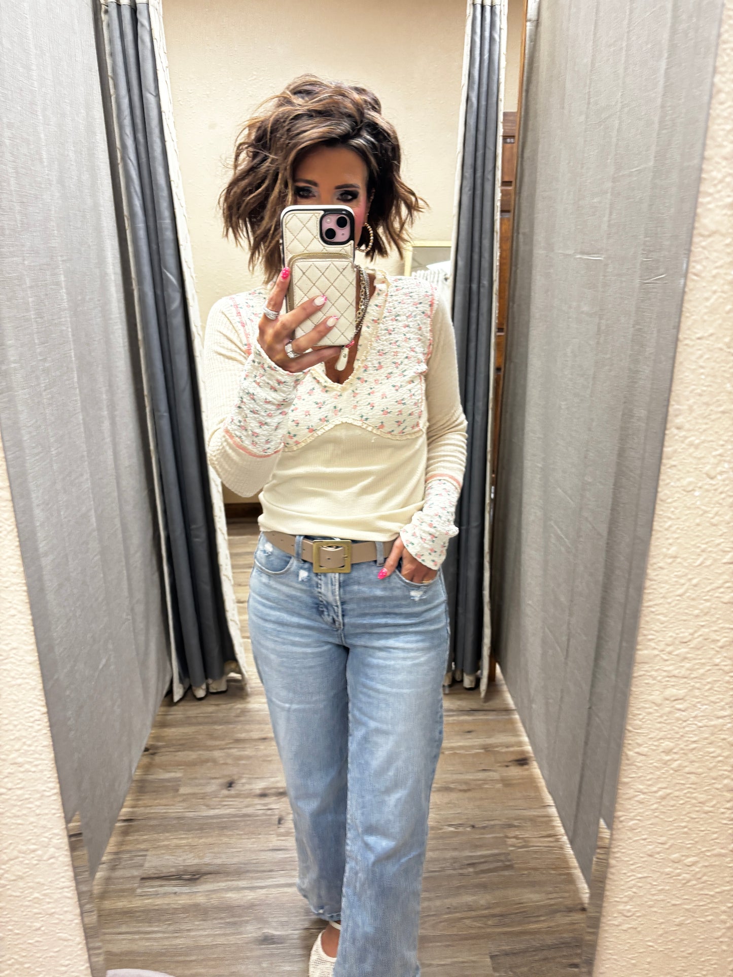 Oatmeal Floral Long Sleeve