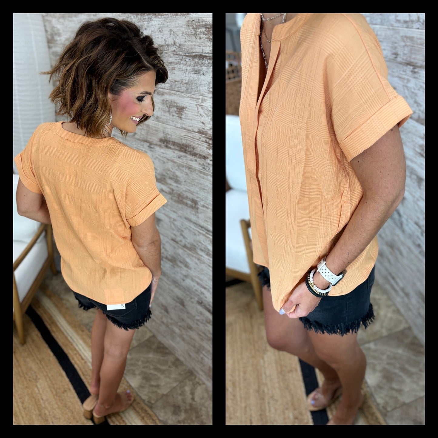 Apricot Woven Blouse