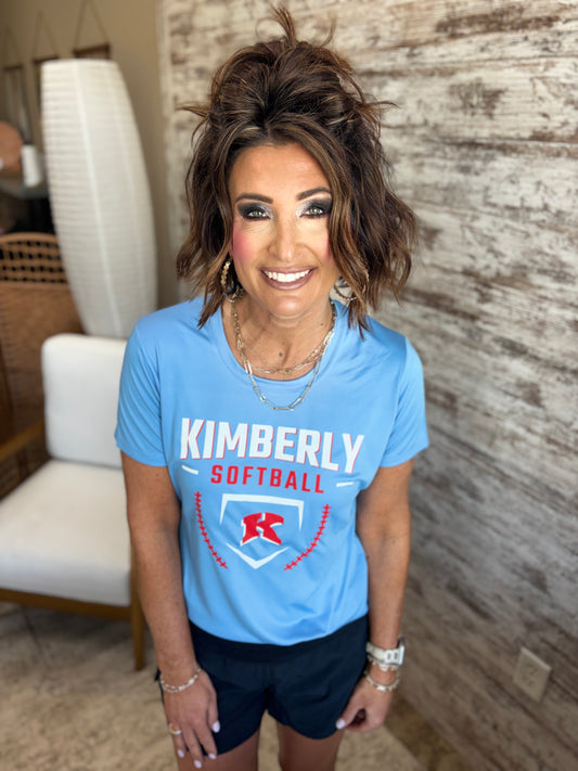 Kimberly Softball Sport-Tek® Women's Posi-UV® Pro Carolina Blue Tee~