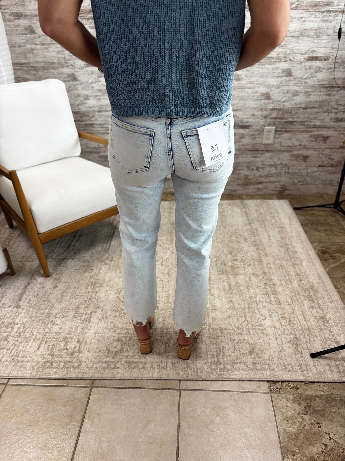 Mica High Rise Acid Crop Jean~ MDP-T3660B **RESTOCKED**