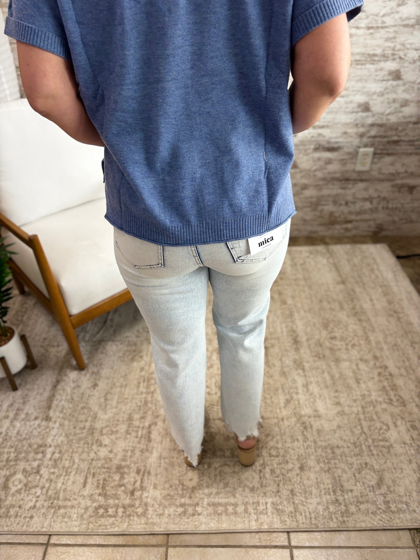 Mica High Rise Acid Crop Jean~ MDP-T3660B **RESTOCKED**