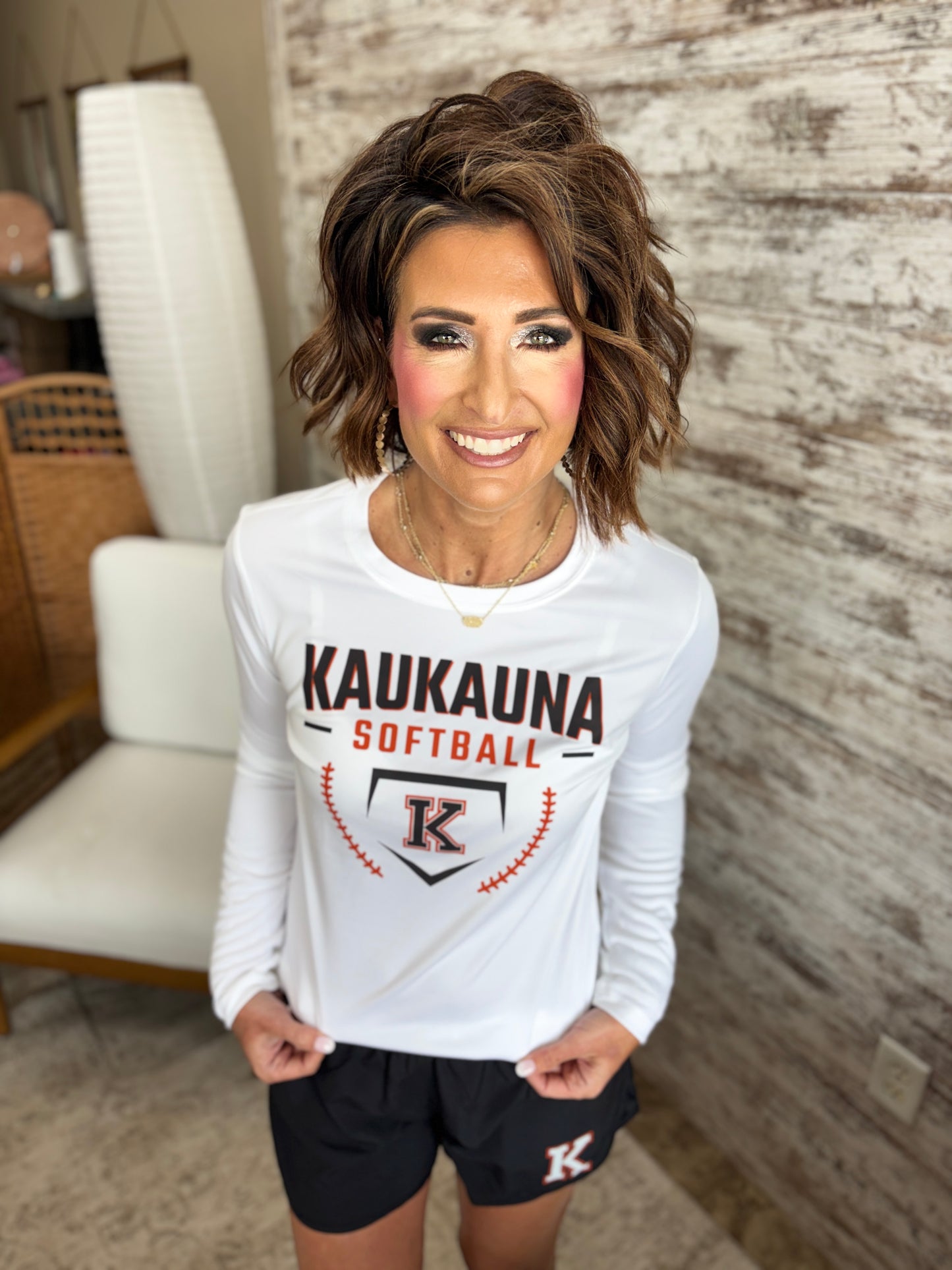 Kaukauna Softball Sport-Tek® Women's Posi-UV® Pro White Long Sleeve~