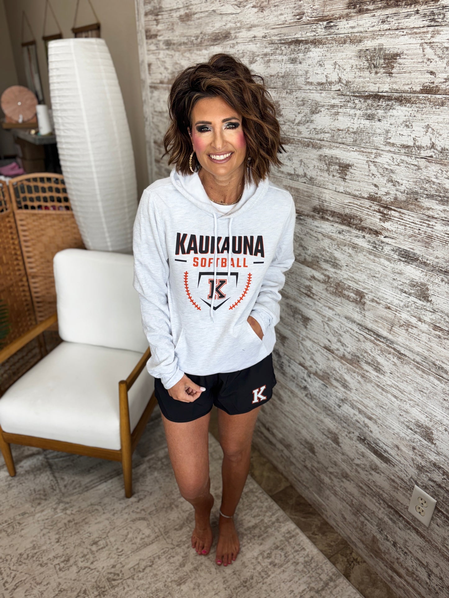 Kaukauna Softball Bella Canvas Sponge Ash Hoodie