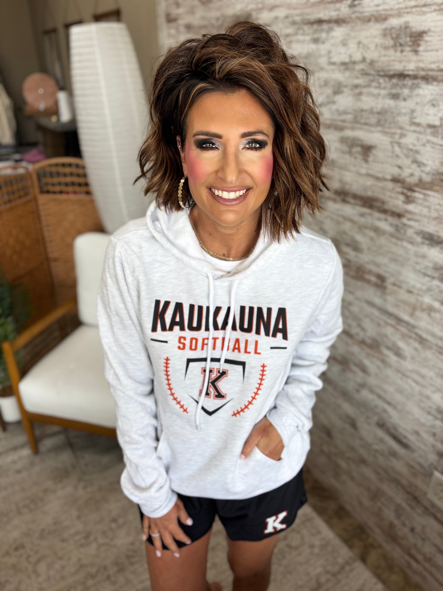 Kaukauna Softball Bella Canvas Sponge Ash Hoodie