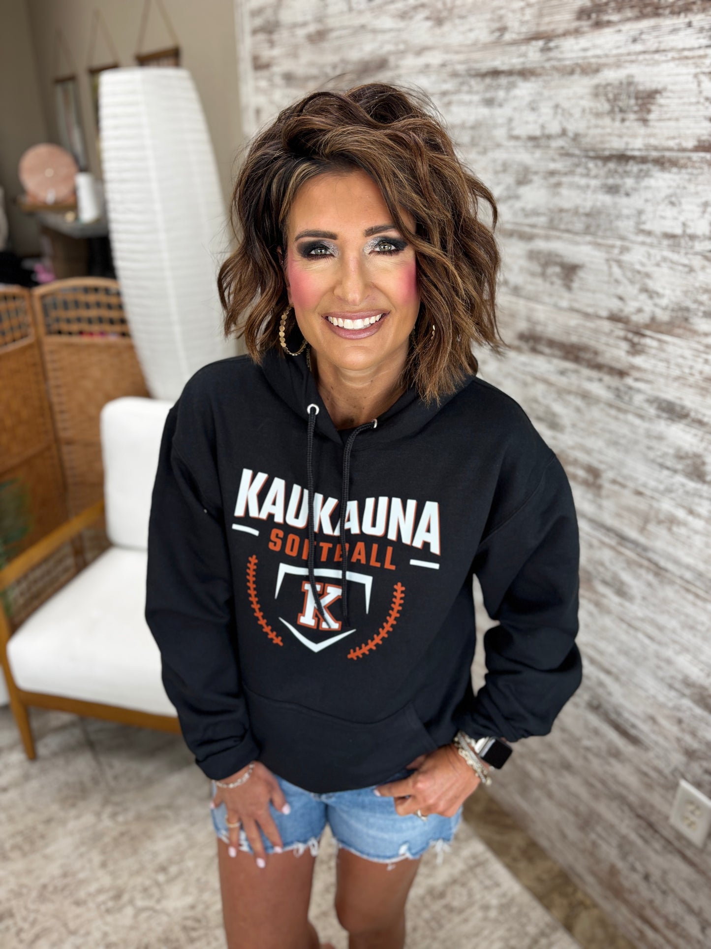 Kaukauna Softball Port & Company Black Hoodie~ Youth and Adult Sizes~ Can be Personalized