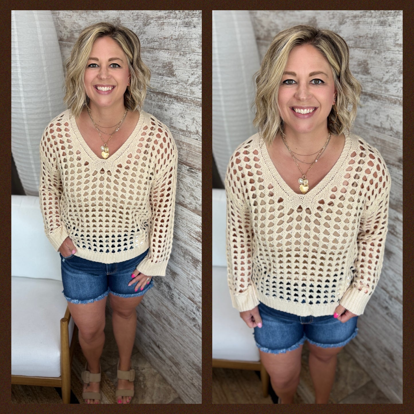 Open Knit Sweater ~ 2 Colors