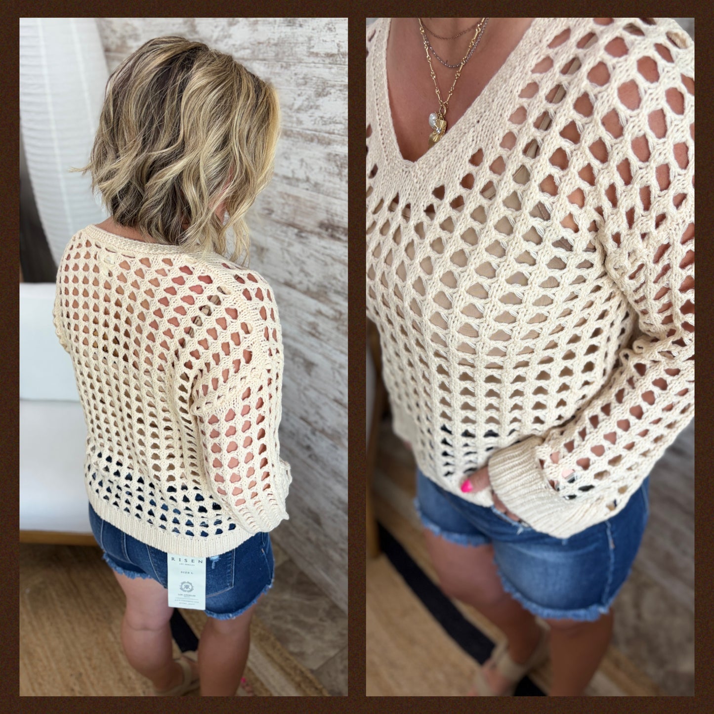 Open Knit Sweater ~ 2 Colors