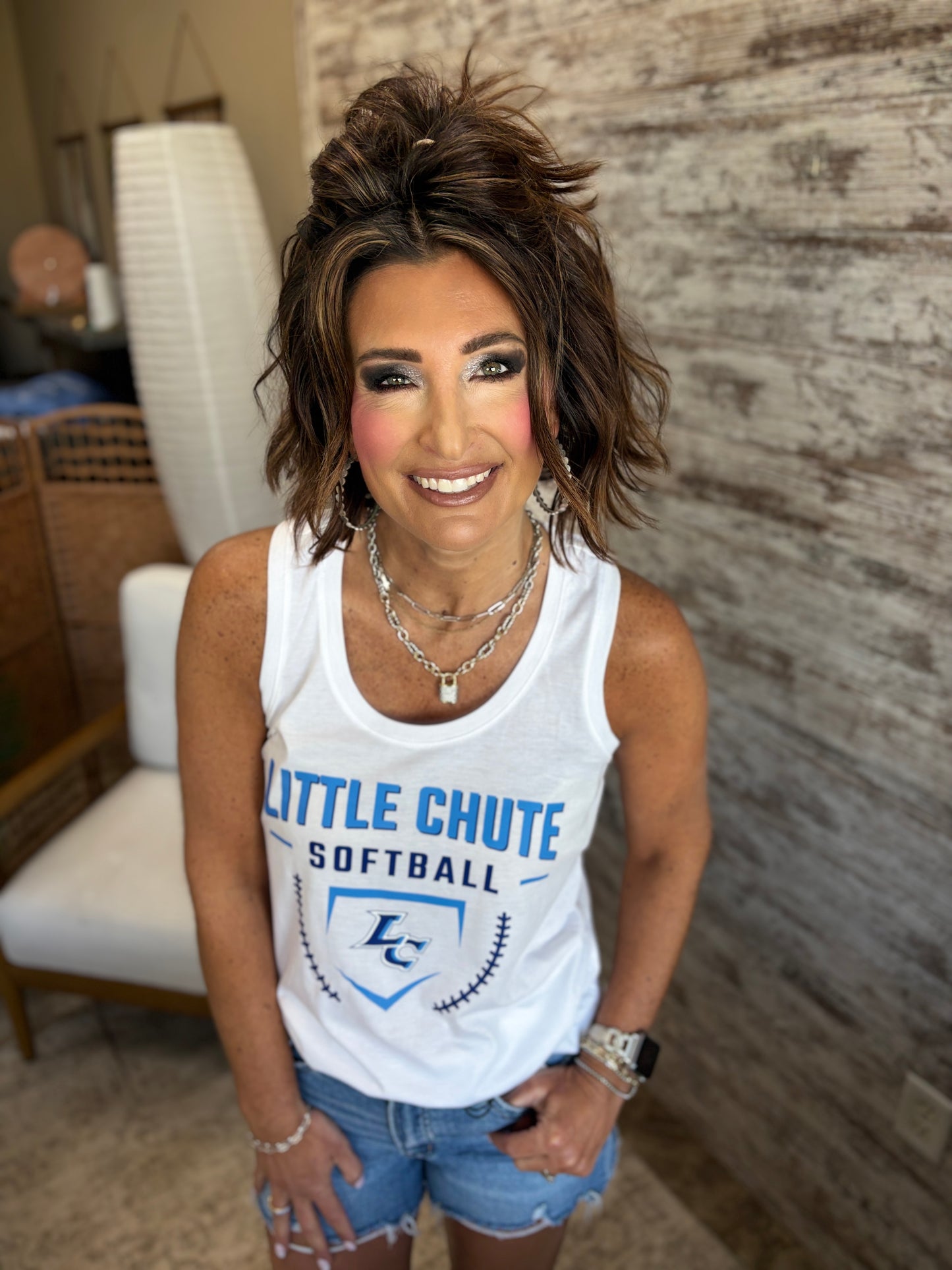 Little Chute Softball White District Ladies Tank