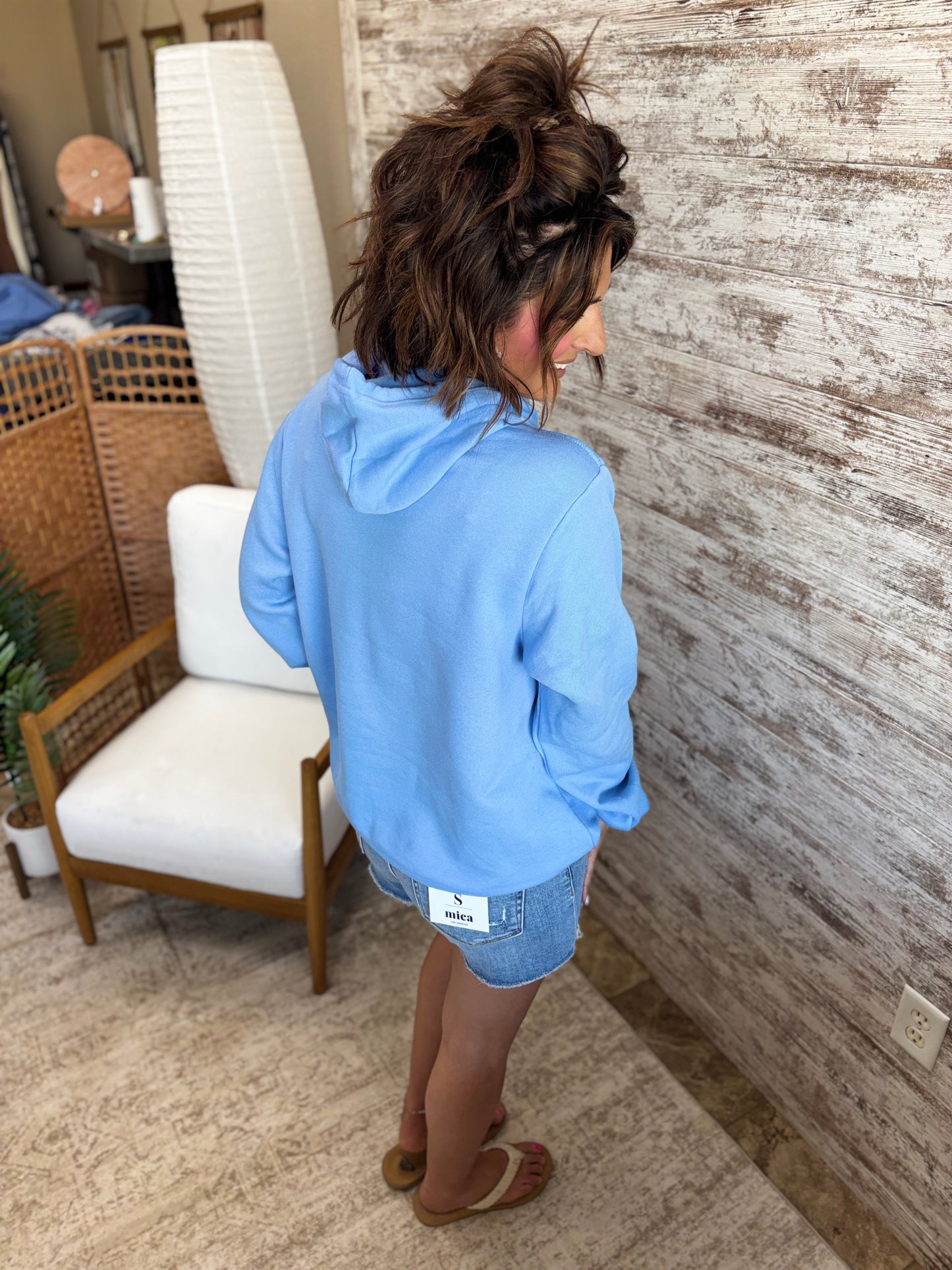 Little Chute Softball Bella Canvas Sponge Carolina Blue Hoodie