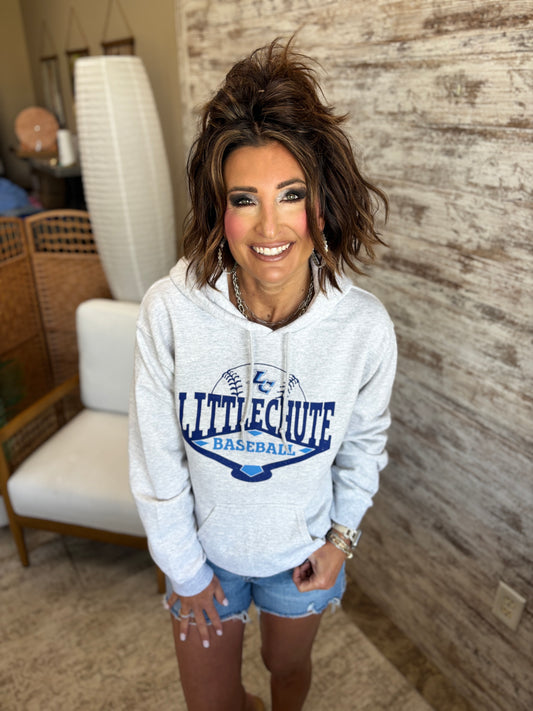Little Chute Baseball Port & Company Ash Hoodie~ Youth and Adult Sizes~ Can be Personalized