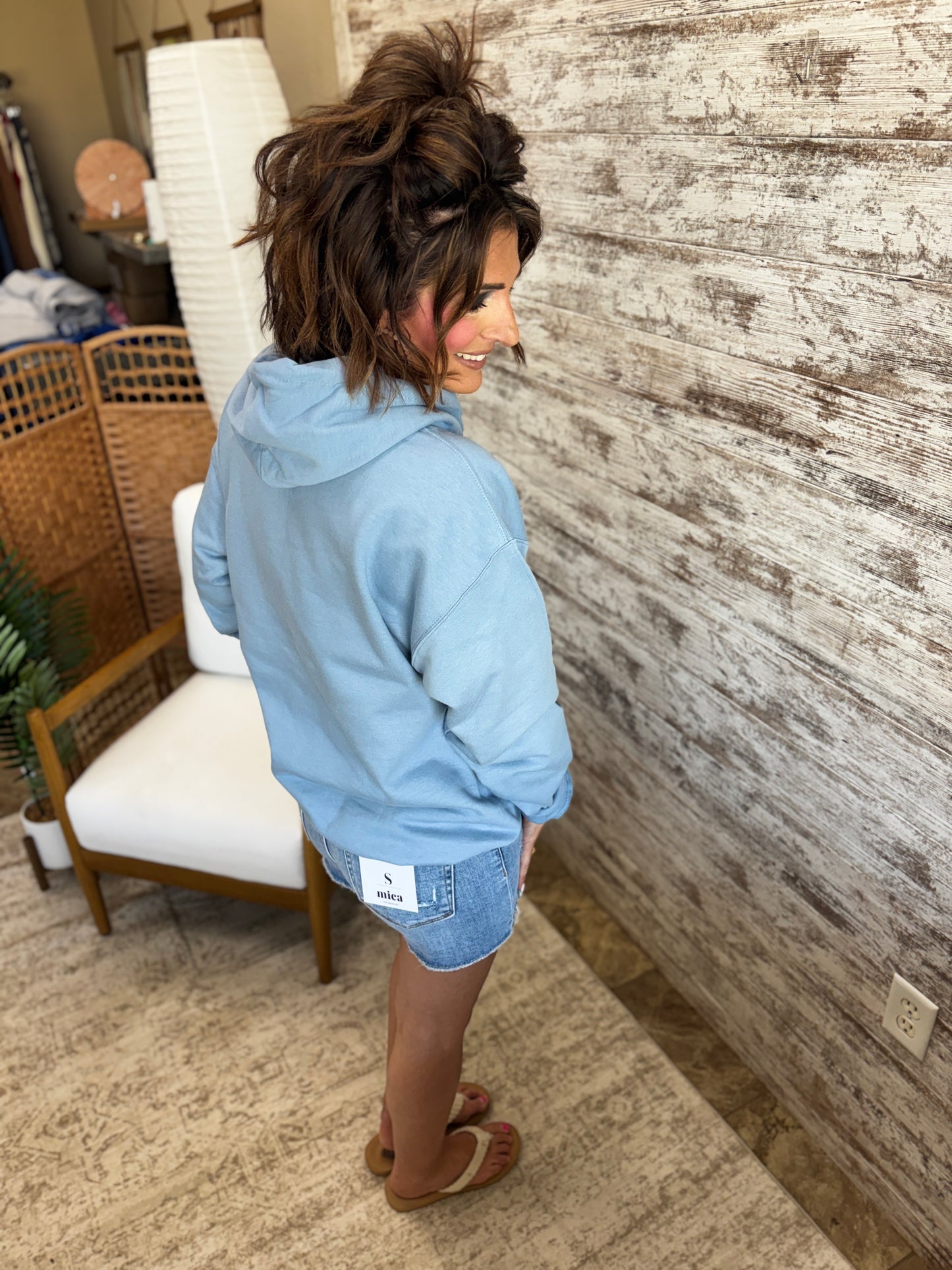 Little Chute Baseball Gildan Softstyle Stone Blue Hoodie~ Youth and Adult Sizes