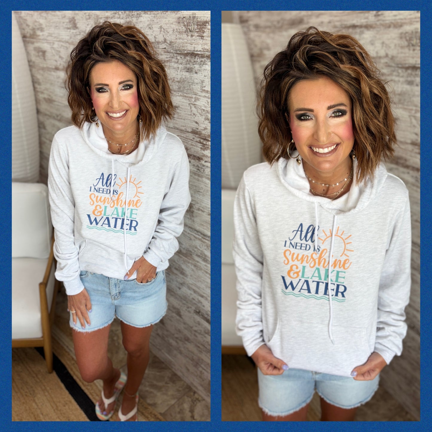 All I Need Is Sunshine Bella Canvas Ash Hoodie