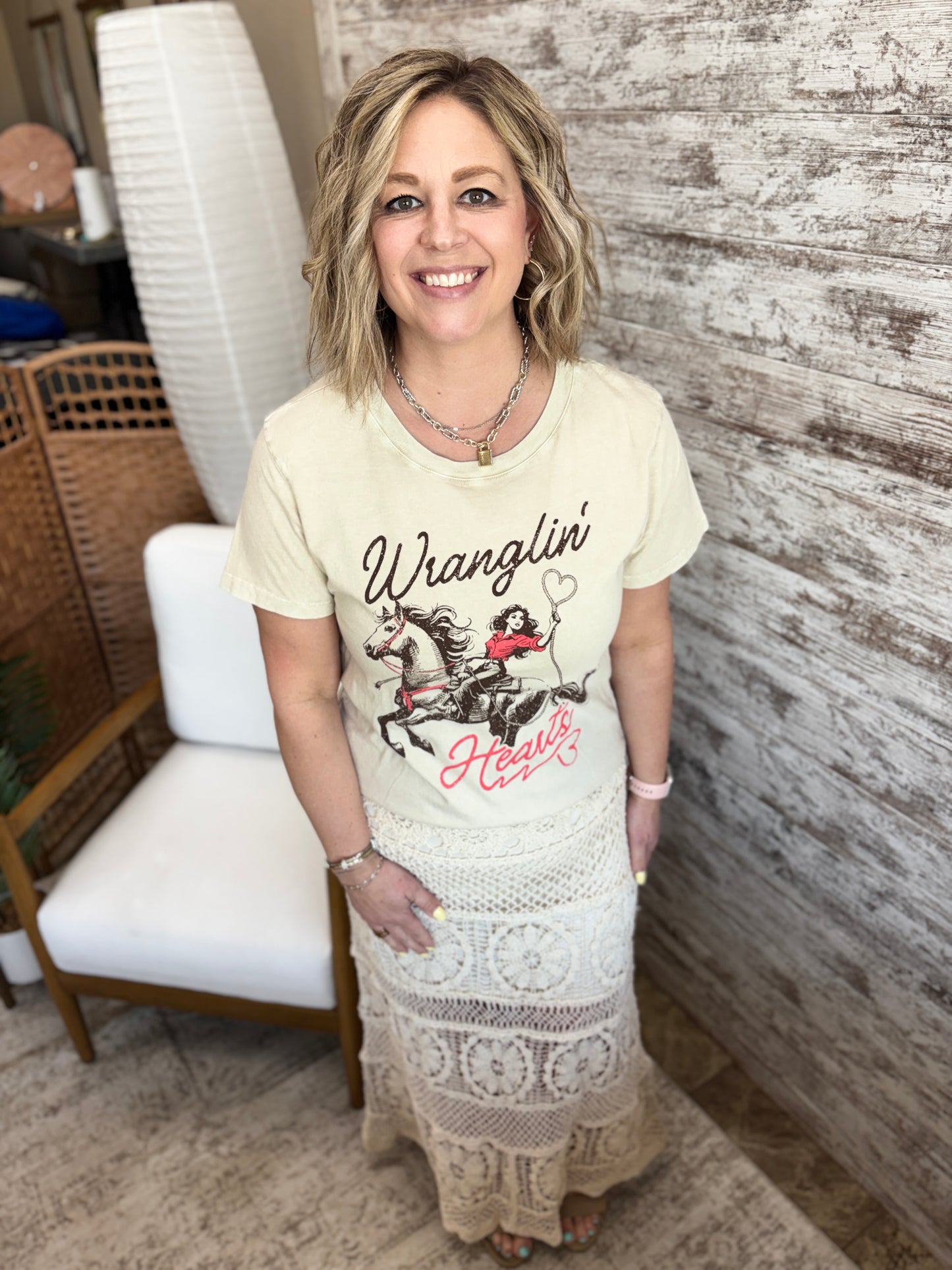 Wranglin Hearts Graphic Tee