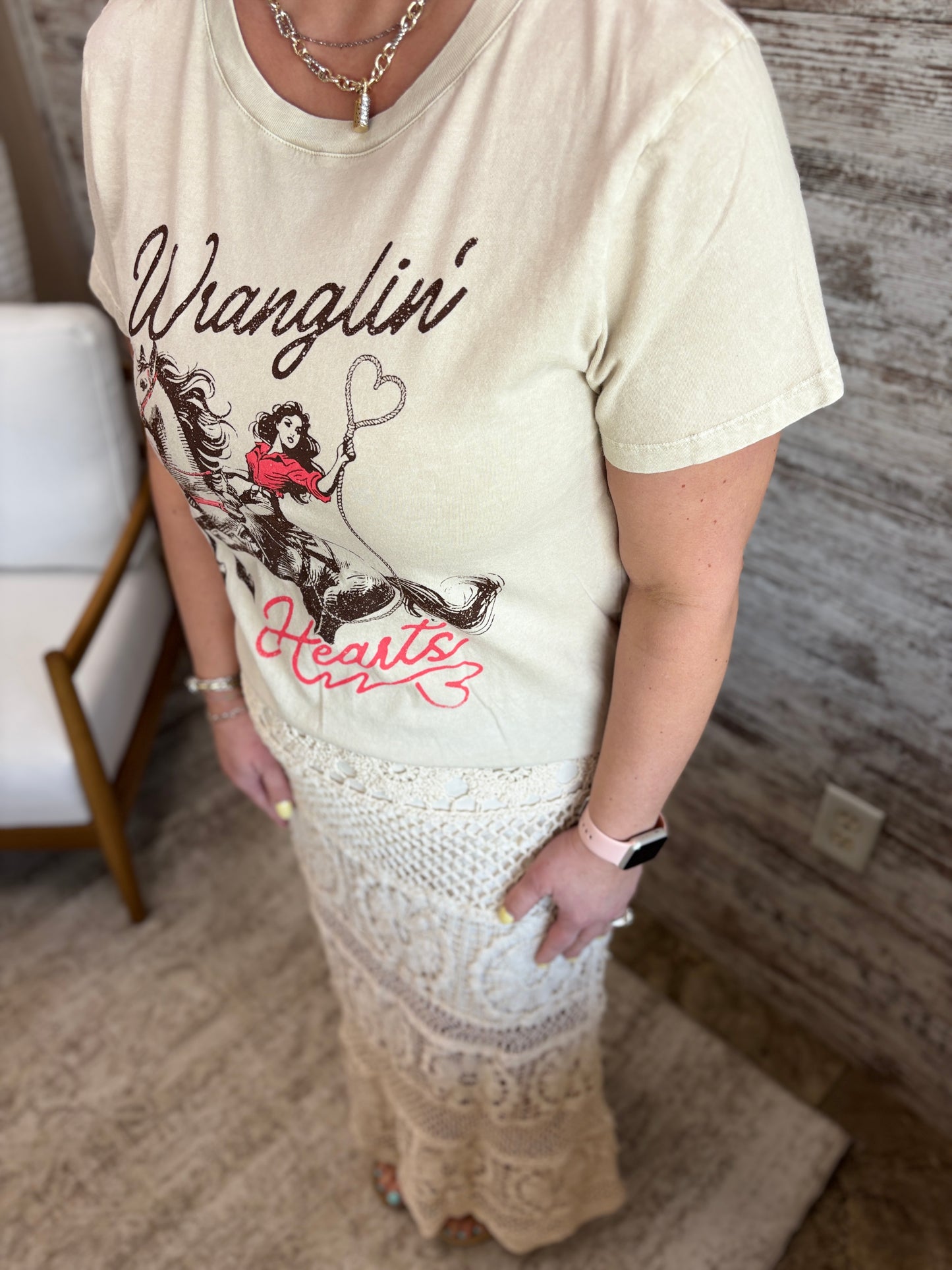 Wranglin Hearts Graphic Tee