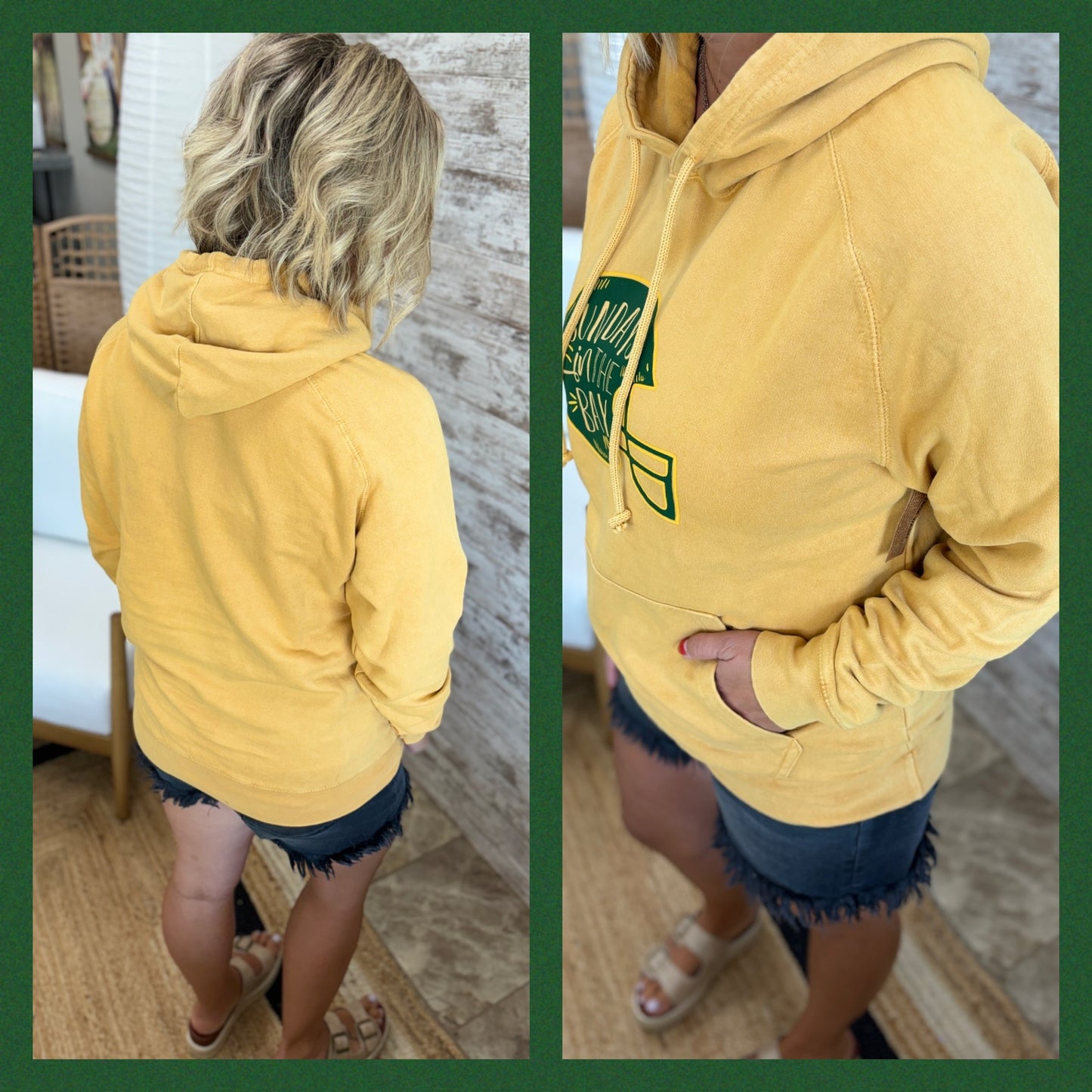 Sundays in the Bay Vintage Lane Seven Mustard Hoodie