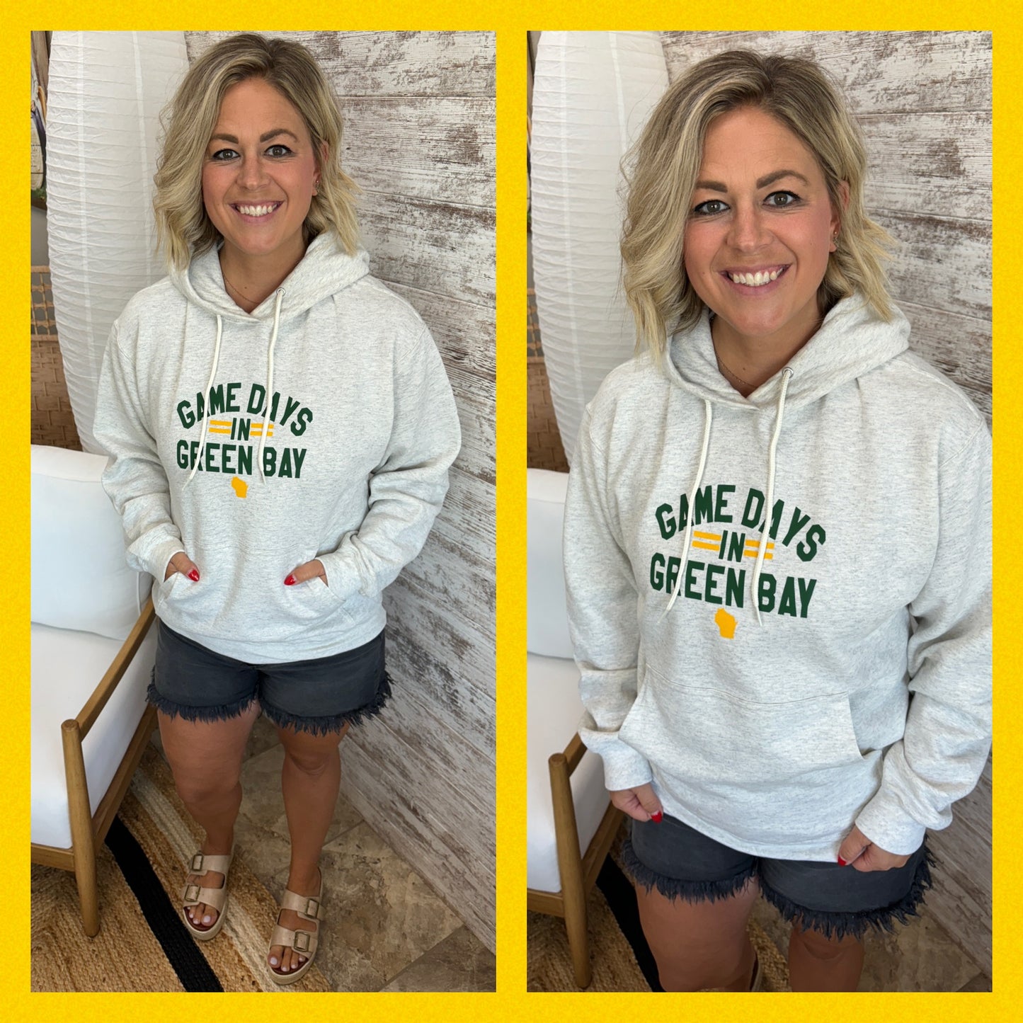 Game Days in Green Bay Port & Company Oatmeal Hoodie