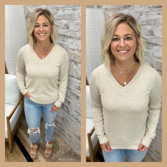 Oatmeal Lightweight Soft Sweater