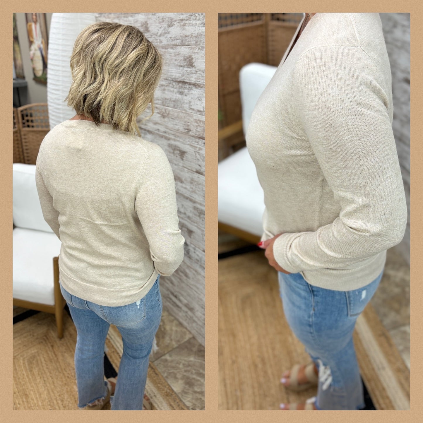 Oatmeal Lightweight Soft Sweater