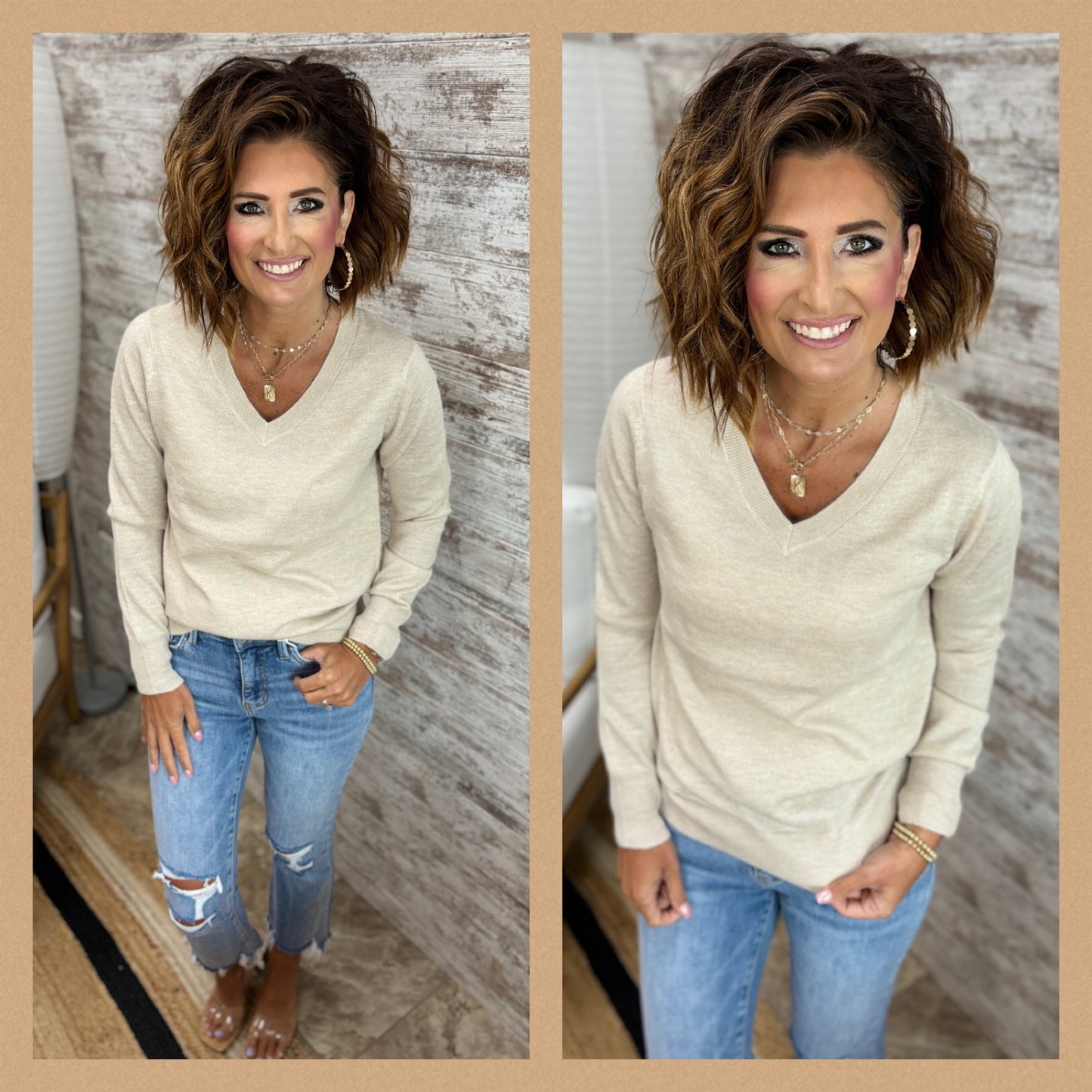 Oatmeal Lightweight Soft Sweater