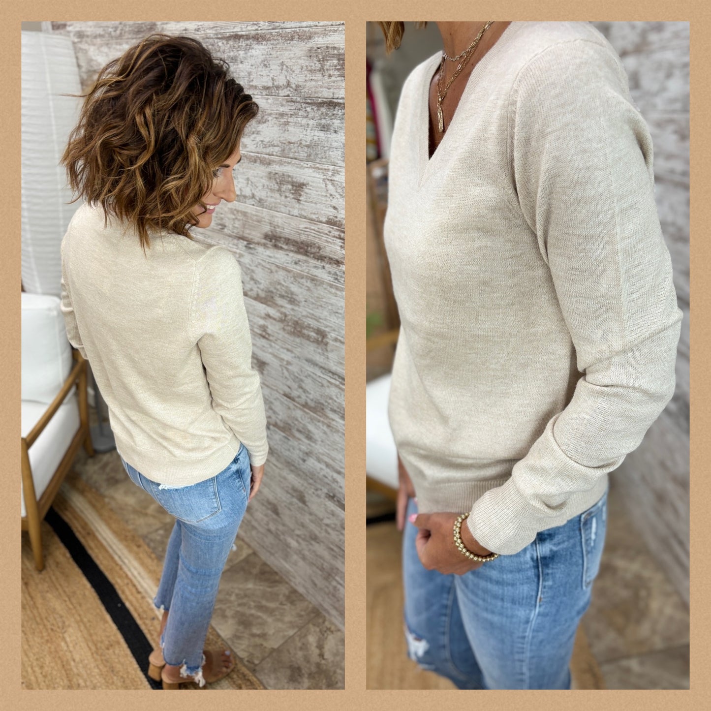 Oatmeal Lightweight Soft Sweater