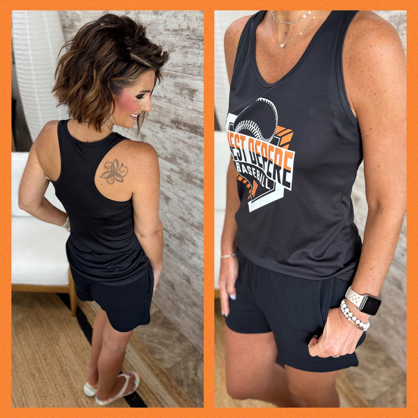 West De Pere Baseball Port & Company Black Ladies Performance Tank