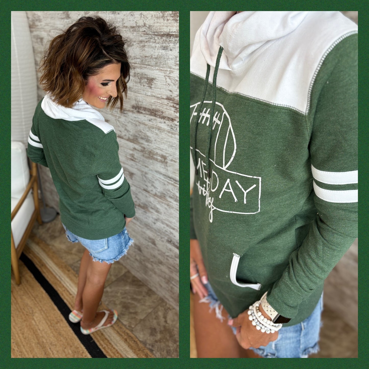 Game Day Vibes Varsity Stripe Hoodie ~ 2 Colors