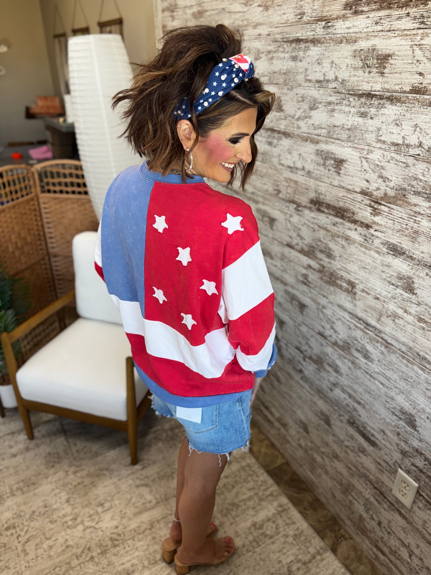Americana Flag Crew Neck