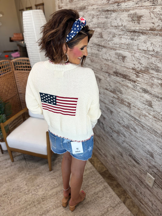 American Flag Cardigan