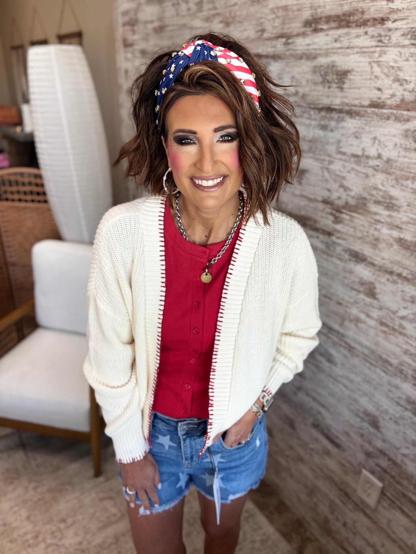 American Flag Cardigan